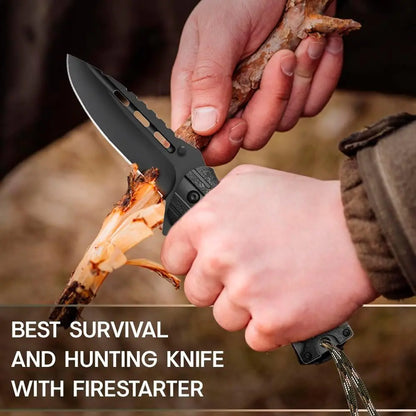 Tactical Folding Knife with Paracord, Whistle & Fire starter