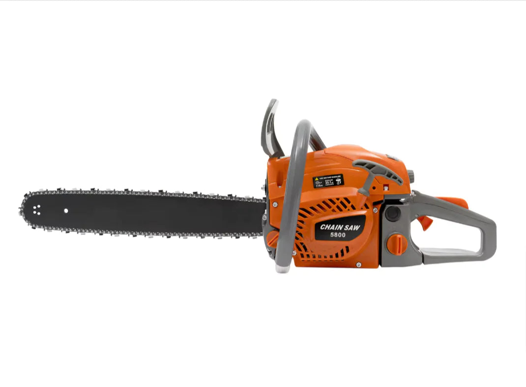 58CC 2.4KW 20-Inch Handheld Cordless Gasoline Chainsaw with Tool Bag – Adjustable Chain Tension Garden Tool