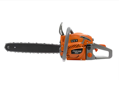 58CC 2.4KW 20-Inch Handheld Cordless Gasoline Chainsaw with Tool Bag – Adjustable Chain Tension Garden Tool