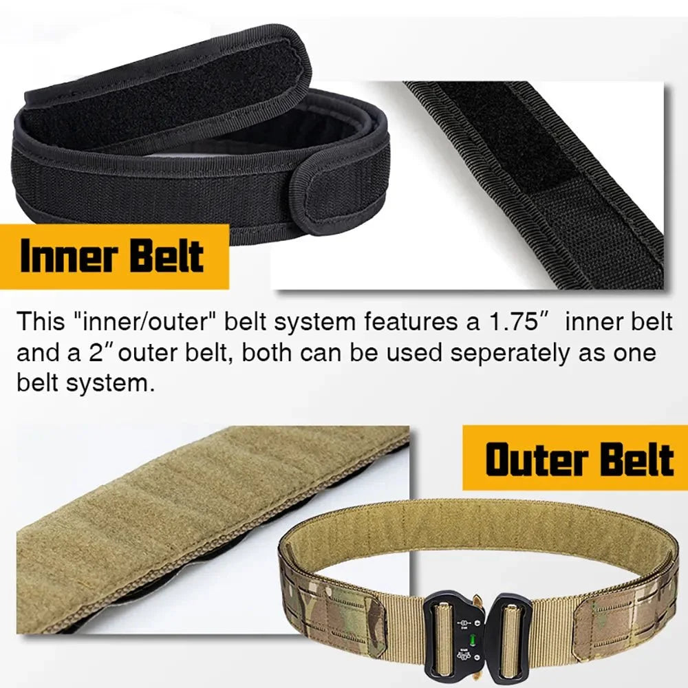 2 Inch Double Layer Tactical Combat Belt