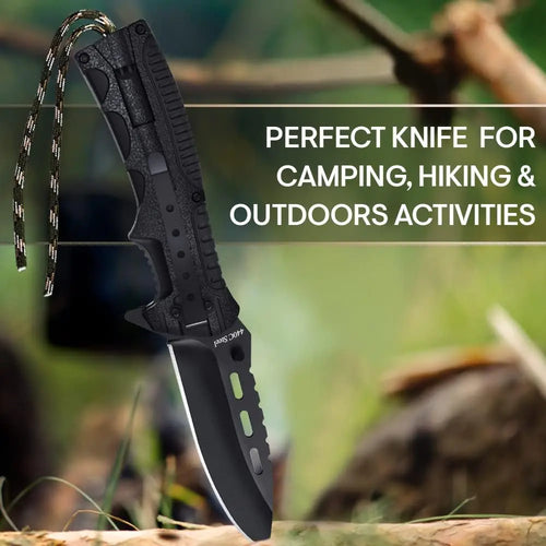 Tactical Folding Knife with Paracord, Whistle & Fire starter